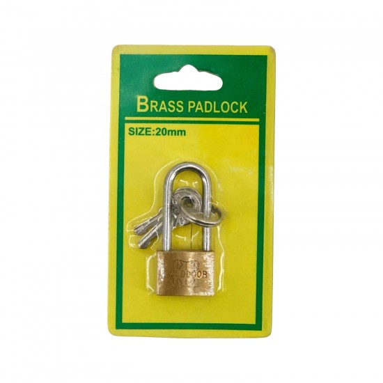 20mm Brass Padlock (Long Shackle),600/C M/50