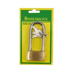 40mm Brass Padlock -Long Shackle,600/C M/50