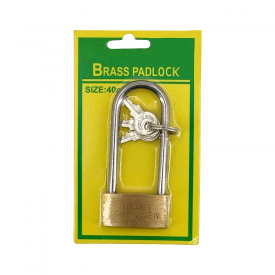 40mm Brass Padlock -Long Shackle,600/C M/50