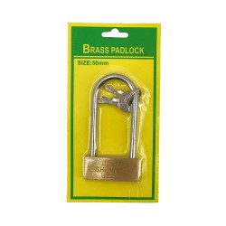 50mm Brass Padlock -Long Shackle,300/C M/24