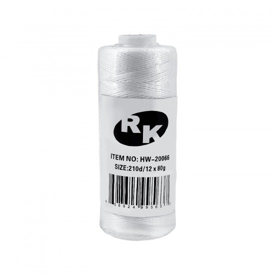 Polyester White Twine Spool 90g,100/C M/50