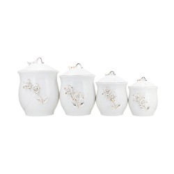 4 PC Canister Set - Lily Design