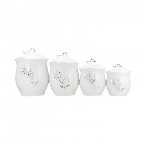 4 PC Canister Set - Lily Design