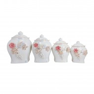 4 PC Canister Set - Grape Design