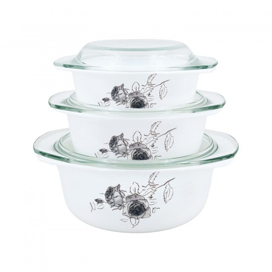 3Pcs. Casserole Set (Black)