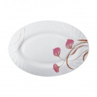 14' Oval Platter (Pink & White),24/C M/12