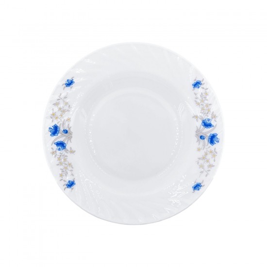 Opal ware 9" Soup Plate - Blue