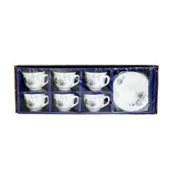 12pcs Opalware Tea Set (Black)
