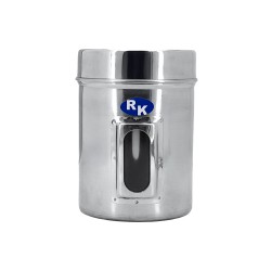 Stainless Steel Window Canister-- 700ml (Dia-9 cm x 12 cm)--72/12