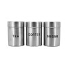 Stainless Steel 3 pcs Canister set 700ml each (Dia-9 cm x 12 cm)-  Tea Coffee Sugar-----24/C