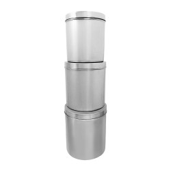 3pc S/S Canister Set,2/C M/1