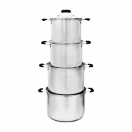 S/S 8pc Heavy Duty Stock Pot Set (26,28,30,32 CM),1/C