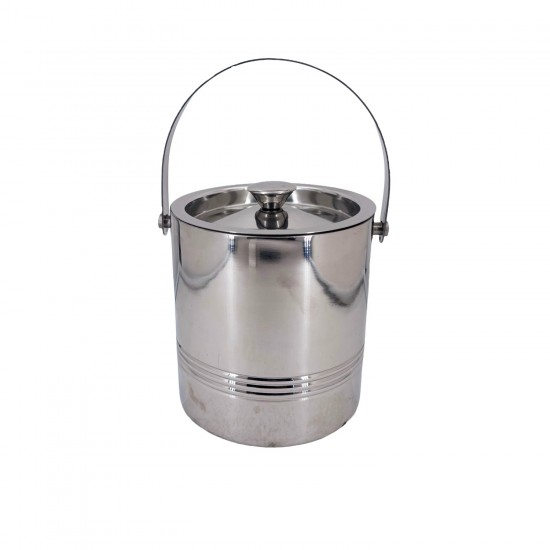 S/S Ice Bucket With 6 Broad Ribbs (16cmX16cm),12/C M/4