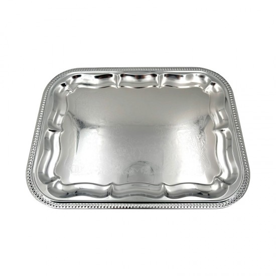  RECT TRAY IN CHROME PLATED  41.1X31CM THICKNESS 0.35MM