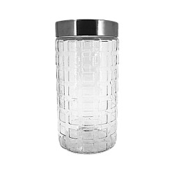 1.5 L Jar with S/S Li1.5L Jar with S/S Lid Square Design,12/C