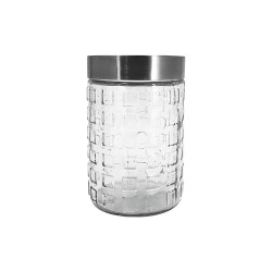 1 L Jar with S/S Lid Square Design,24/C M/12
