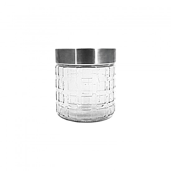 600 ML Jar with S/S Lid Square Design,24/C