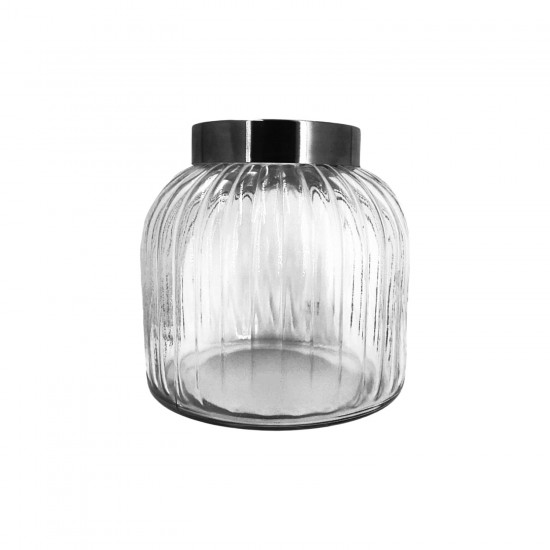 2L Glass Jar with S/S Lid-8/C