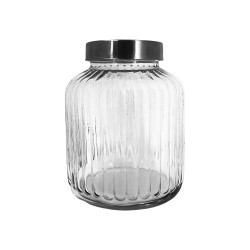 3L Glass Jar with S/S Lid-6/C