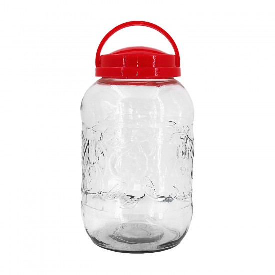 3 L Glass Jar with Handle-6/case
