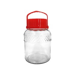2Liter Red Lid Storage Jar-12/C M/12