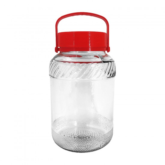 5Liter Red Lid Storage Jar-6/C M/6