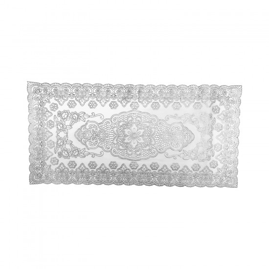 PVC Doily 40 X 84cm (16X33') Silver