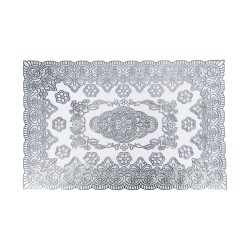 PVC Doily 30 X 46cm (12X18') Silver