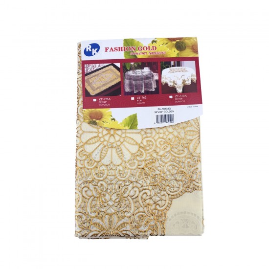 PVC Table Cloth 90 X 90cm (36x36') Gold