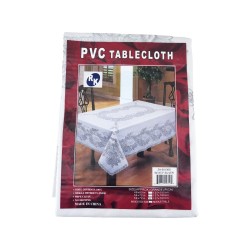 PVC Table Cloth (54'x72') 137 X 182cm Silver