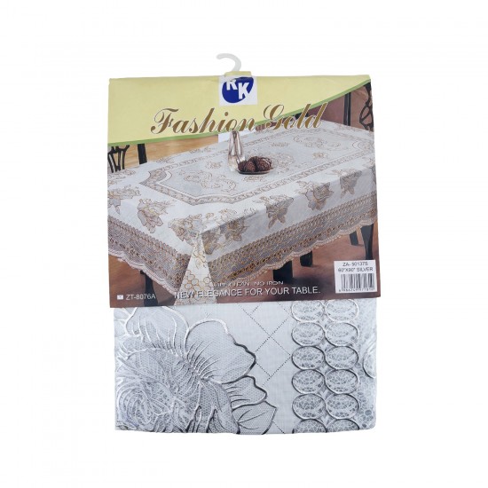 PVC Table Cloth (60'x90') 150 X 225cm Silver,24/C
