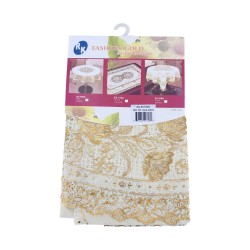PVC Table Cloth Round 90cm (36') Gold