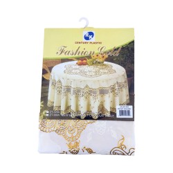 PVC Table Cloth Round 150cm (60') Gold,24/C M/12