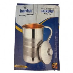 Jug, Copper w/Stainless Steel Liner # 6, SAGA /La Coppera