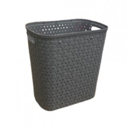 Caino Rectangular Basket With Lid 14L, White & Grey