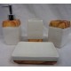 Silver Lining Ceramic Bathroom Set,12/C M/4
