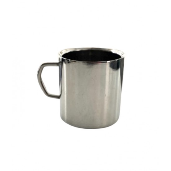 Mug, Double Wall, Straight, Stainless Steel 9cm