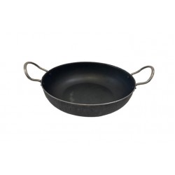 4pcs. Iron WOK / Kadai - FLAT 20/22/24/26cms 