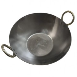 Iron WOK / Kadai, FLAT #12, 30cms 