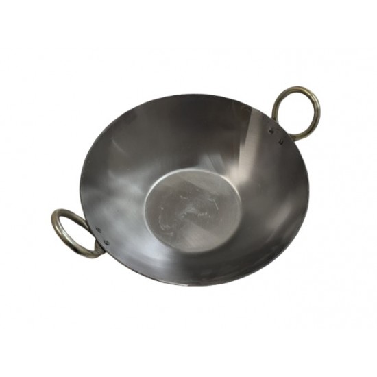 Iron WOK / Kadai, FLAT #12, 30cms 
