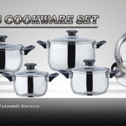 12pc Stainless Steel Cookware Set,2/C