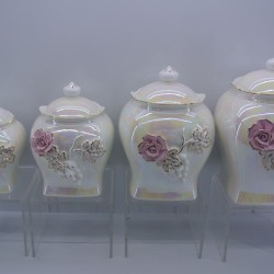 4 PC Canister Set - Grape Design