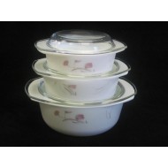 3Pcs. Casserole Set (Pink)4/C M/2