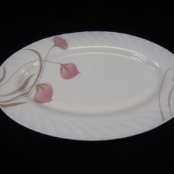 14' Oval Platter (Pink & White),24/C M/12
