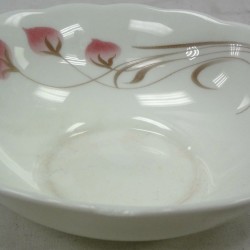 6' Opalware Bowl (Pink & White) 72/C
