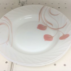 Opal ware 9" Soup Plate - Pink