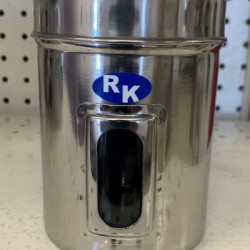 Stainless Steel Window Canister-- 700ml (Dia-9 cm x 12 cm)--72/12