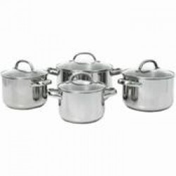S/S 8pc Heavy Duty Stock Pot Set (26,28,30,32 CM),1/C