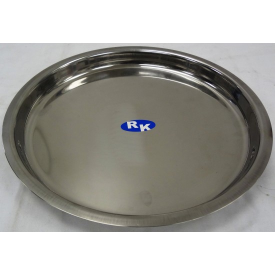 S/S 28 cm Thali - Plain 36/C