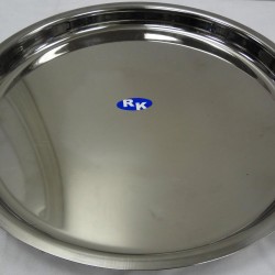 S/S 34 cm Thali - Plain 36/C